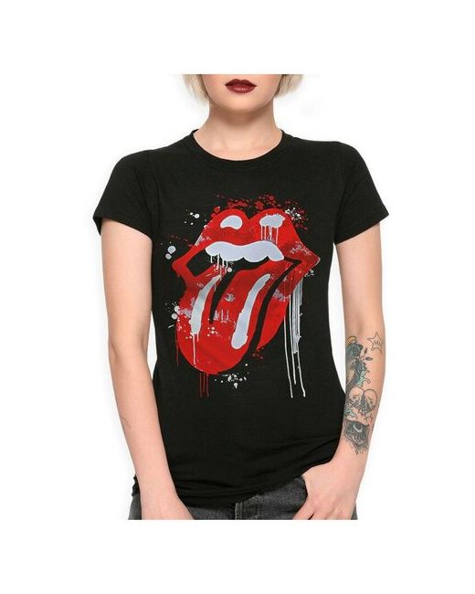 Dream Shirts Футболка с принтом The Rolling Stones Роллинг Стоунз Черная XL
