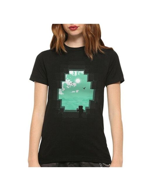 Dream Shirts Футболка с принтом Майнкрафт Minecraft Черная S