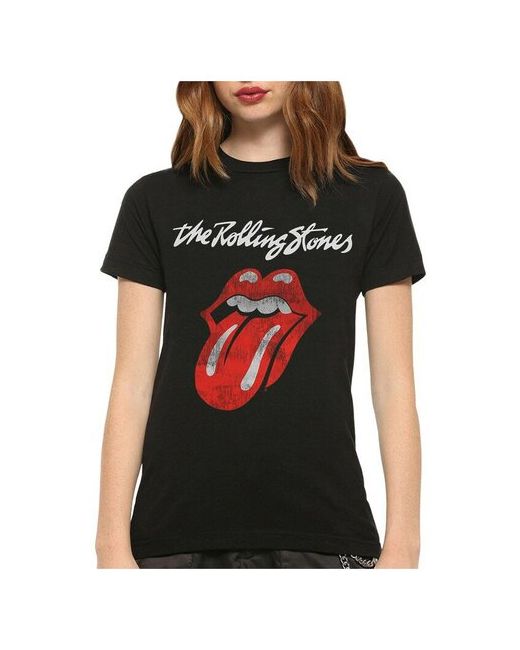 Dream Shirts Футболка с принтом The Rolling Stones Роллинг Стоунз Черная L