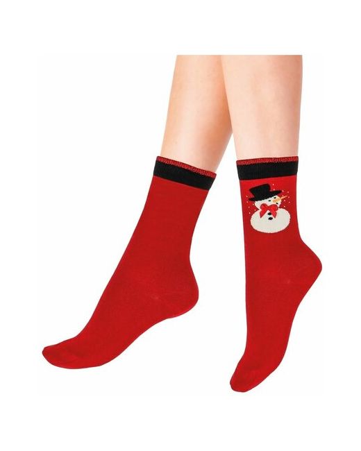PrettyPolly Новогодние хлопковые носки со снеговиком S-M-L