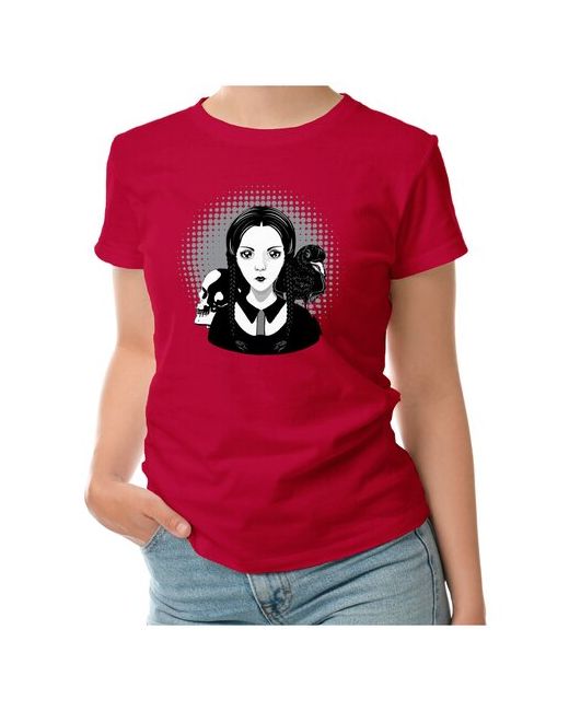 Roly футболка Готическая девушка с черепом и вороном XL