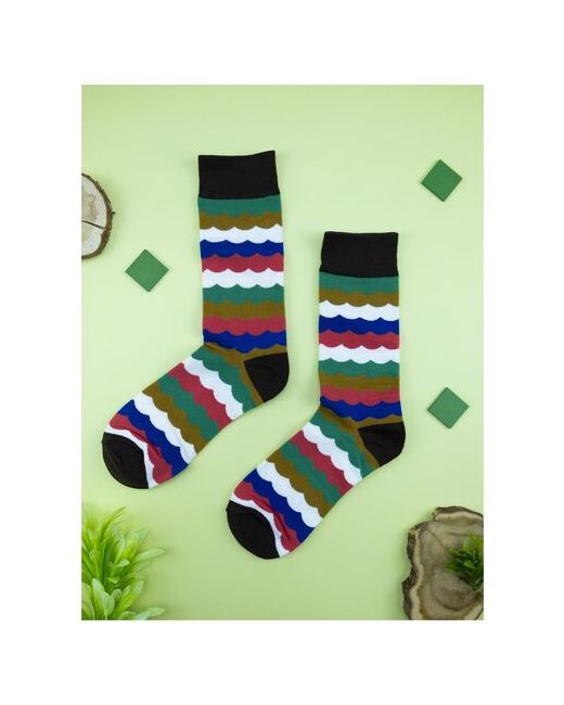 2Beman Носки носки с разноцветными волнами размер 38-44