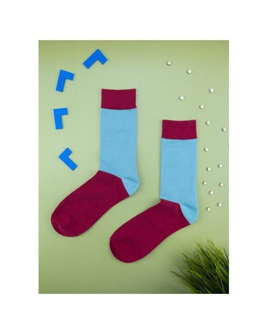2Beman Носки носки разноцветные бордово-голубые размер 38-44