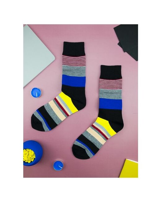 2Beman Носки носки с разноцветными полосками размер 38-44