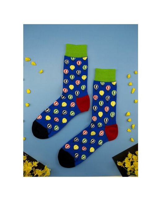 2Beman Носки синие с воздушными шарами разноцветные носки унисекс р.38-44