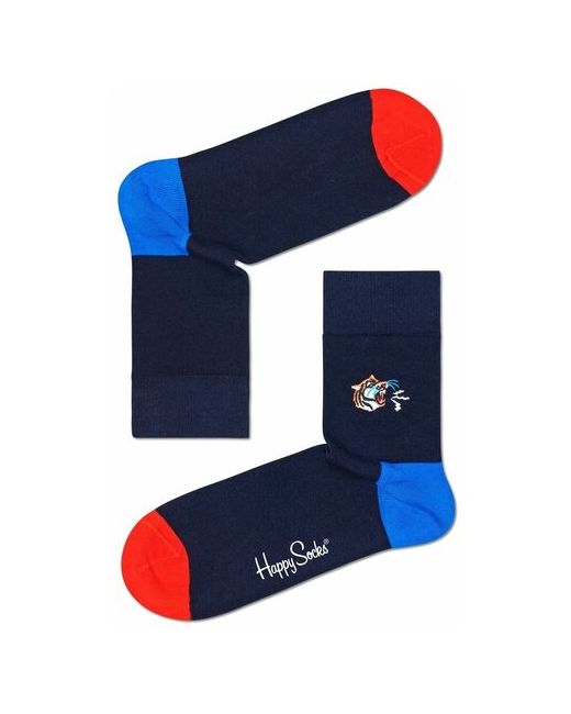 Happy Socks Носки унисекс Embroidery Tiger Half Crew Sock с тигром 29 темно-