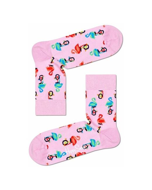 Happy Socks Носки унисекс Flamingo Half Crew Sock с фламинго на колесах 25