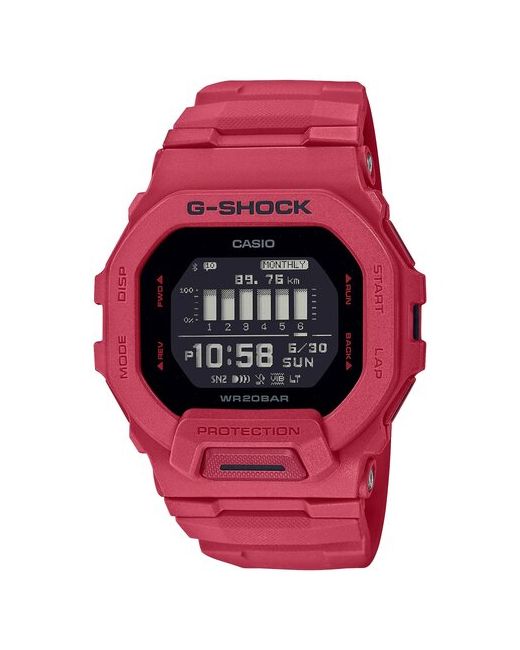 Casio японские противоударные часы G-Shock GBD-200RD-4 с Bluetooth блютуз подключением гарантией