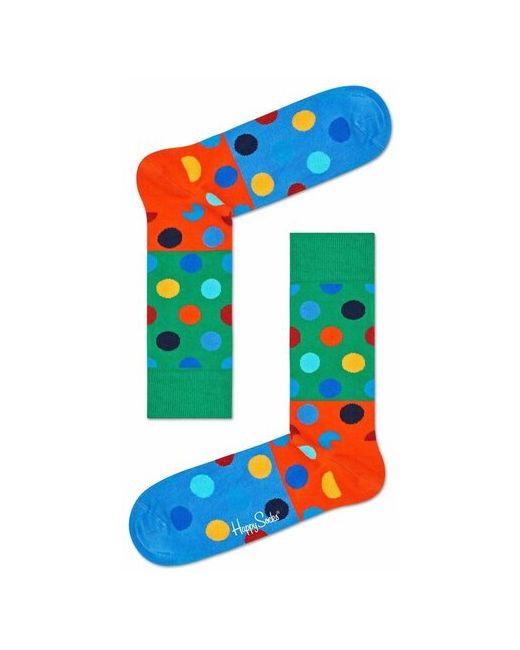 Happy Socks Цветные носки унисекс Big Dot Block Sock в горох 29 разноцветный
