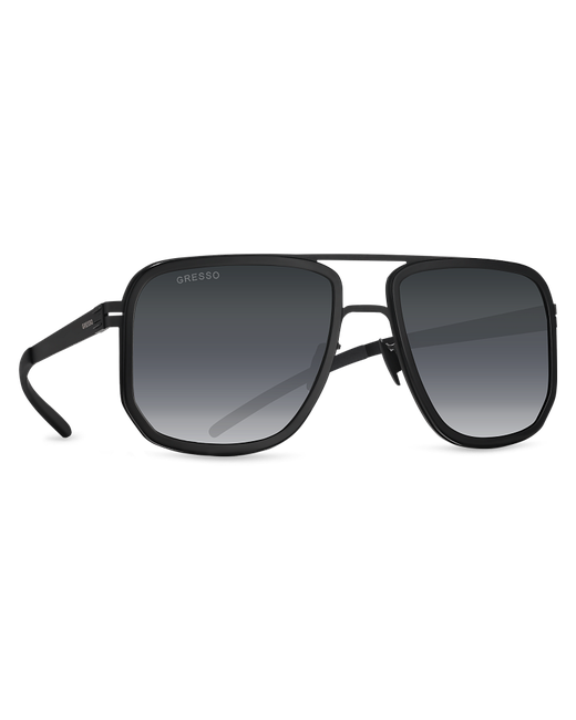 Gresso Титановые солнцезащитные очки Roland квадратные серые фотохромные кант