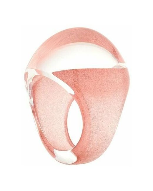 Lalique Кольцо Cabochon из хрусталя матовое Clear with pink patina