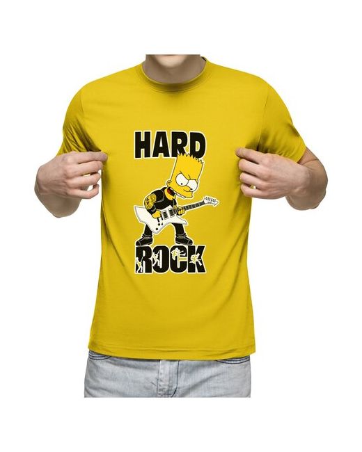 US Basic футболка HARD ROCK барт музыка гитара симпсоны L