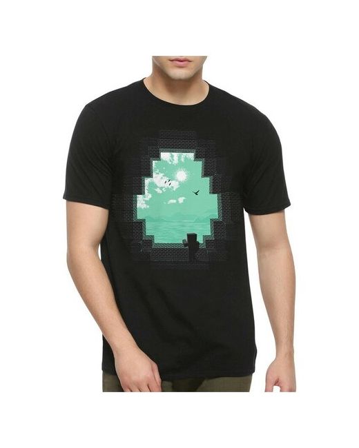 Dream Shirts Футболка с принтом Майнкрафт Minecraft Черная XL