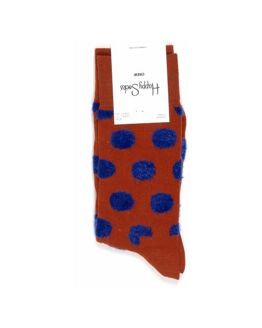 Happy Socks Big Dot Fluffy Brown носки с крупными пушистыми горошинами 36-40