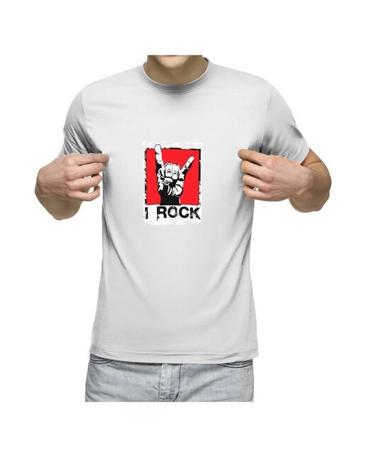 US Basic футболка I ROCK символ рок культуры M темно-