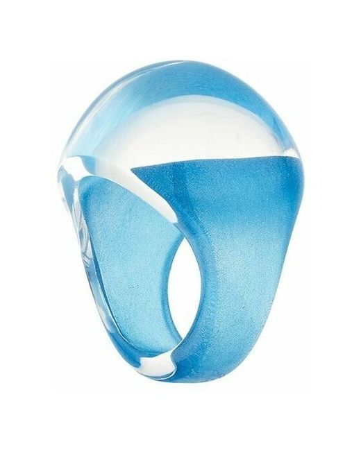 Lalique Кольцо Cabochon из хрусталя матовое Clear with blue patina