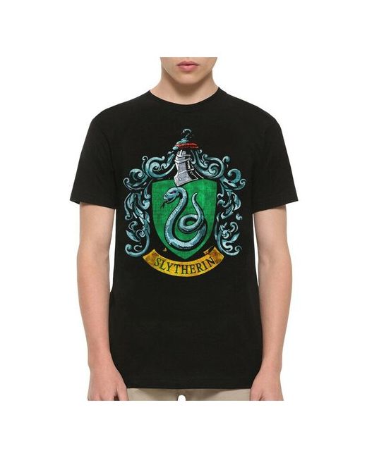 Dream Shirts Футболка с принтом Слизерин Змея Волшебство Черная L