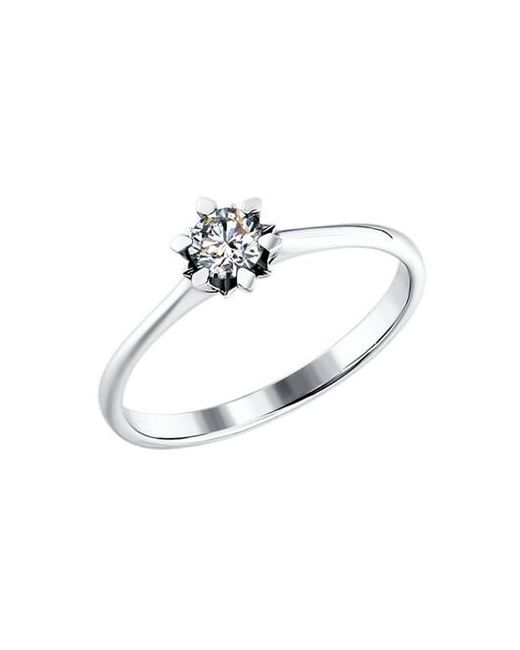 Sokolov Помолвочное кольцо из белого золота с бриллиантом 1010531 17