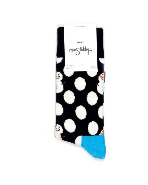 Happy Socks Bug Dot Snowman Black носки с горошинами в виде снеговиков 36-40
