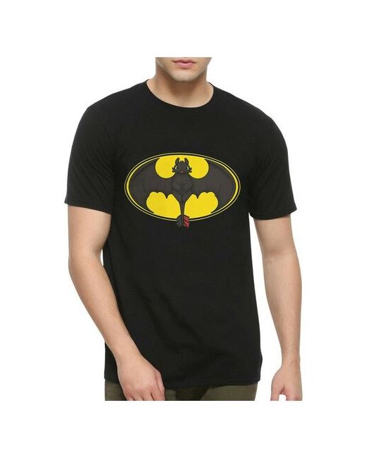 Dream Shirts Футболка с принтом Дракон Беззубик Супергерой Черная XS