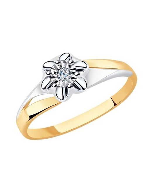 Diamant Кольцо из комбинированного золота с бриллиантом 51-210-00018-1 18