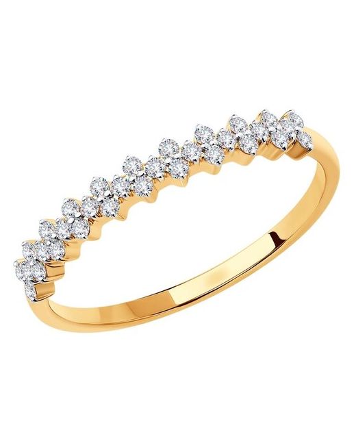 Sokolov Кольцо Diamonds из золота с бриллиантами 1012074 размер 17