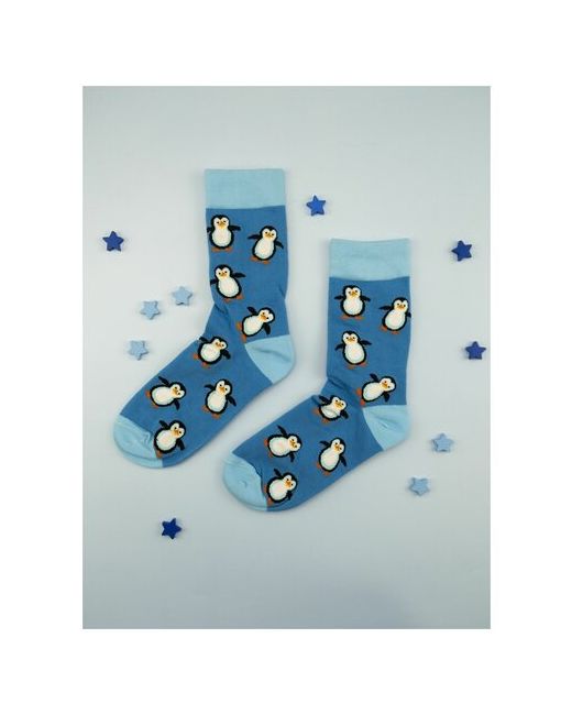 2Beman Носки носки голубые с пингвинами р.38-43