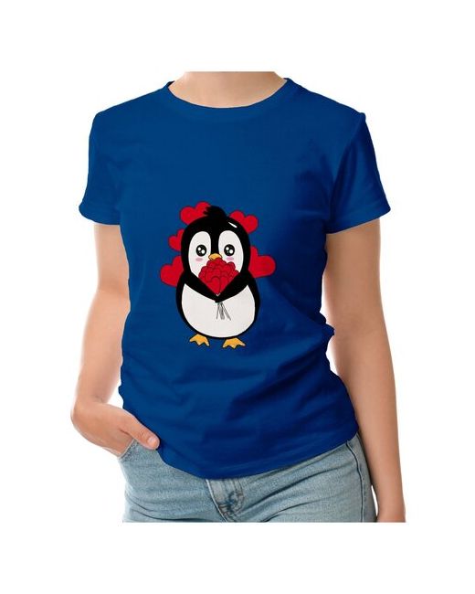Roly Женская футболка Влюбленный пингвин M