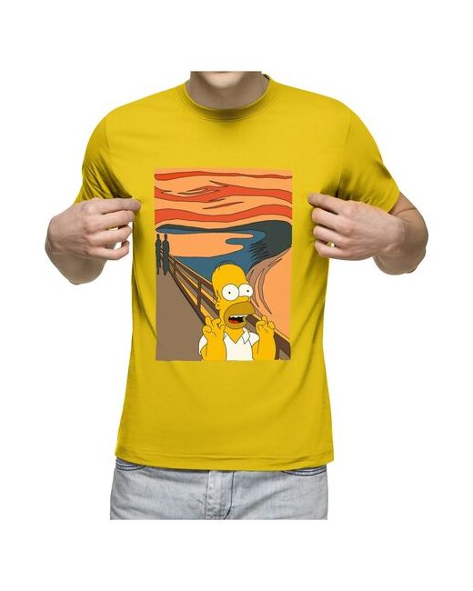 US Basic футболка вангог гомер симпсоны картины пародия L