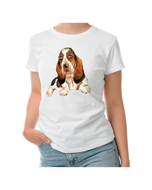 Roly футболка Бассет хаунд собака сидит 2XL