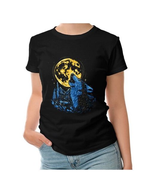 Roly футболка Волк воет на луну Wolf howling on the moon XL
