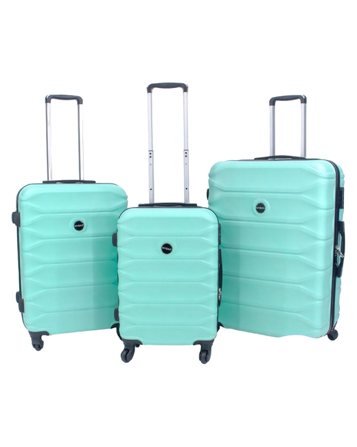 Bags-Art Комплект чемоданов на колеса Mybag для путешествий и отпускаразмер SMLАВС пластик поликарбонатлегкийпрочныйнадежный