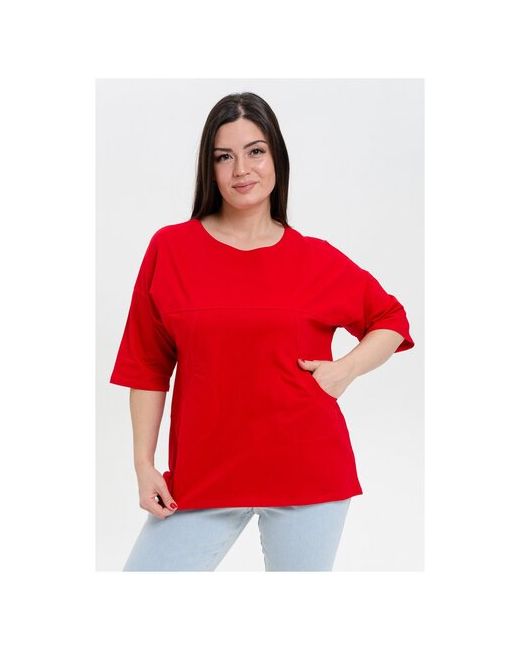 Натали футболка-туника в сиреневом цвете размер 62