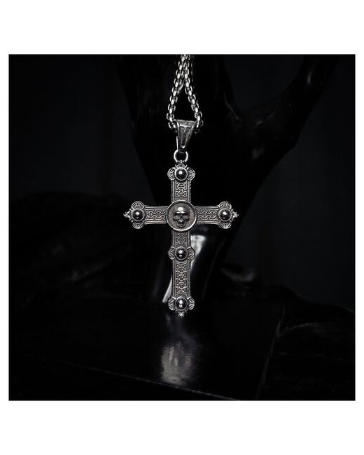 occultist.shop Викторианский крест стальной кулон на цепочке