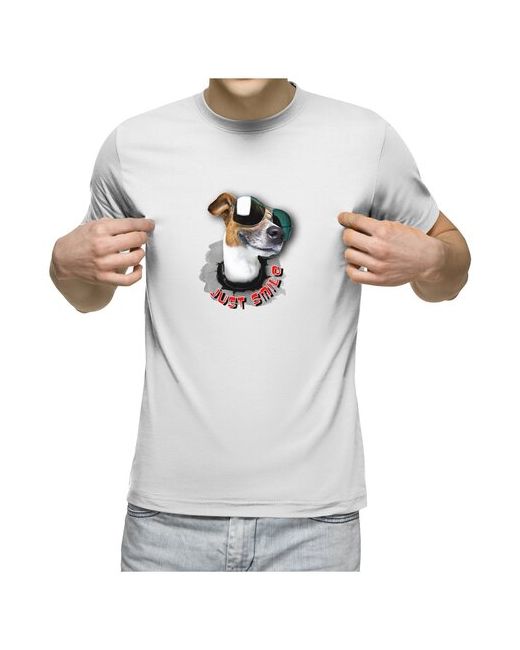 US Basic футболка Джек рассел Just Smile собаки животные приколы терьер в очках S