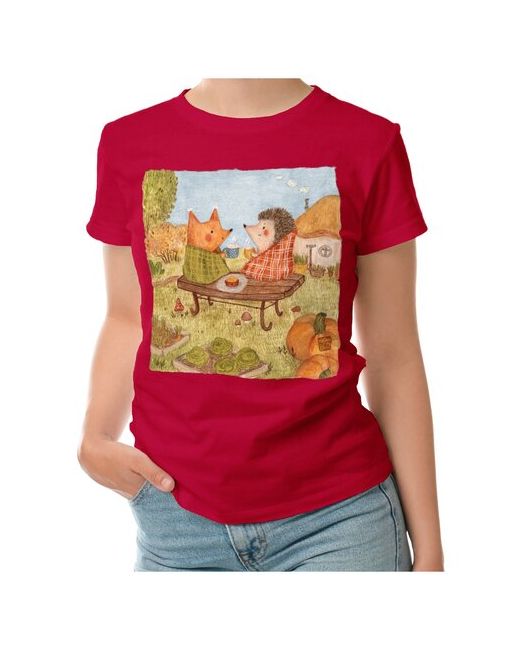 Roly футболка Ёж и лис в осеннем саду S