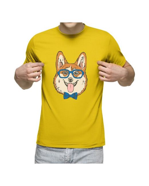 US Basic футболка Корги в очках собачка хипстер S