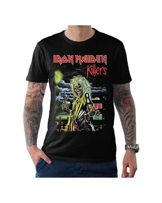 Dream Shirts Футболка с принтом Iron Maiden Рок Черная L