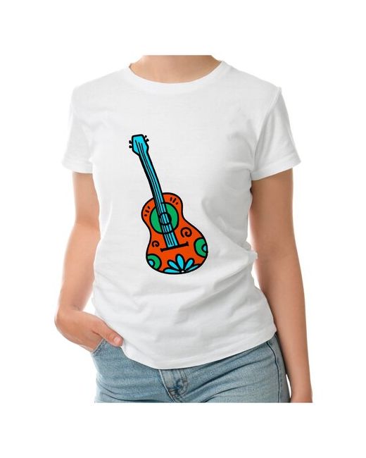 Roly футболка гитара яркая хиппи оранжевый S
