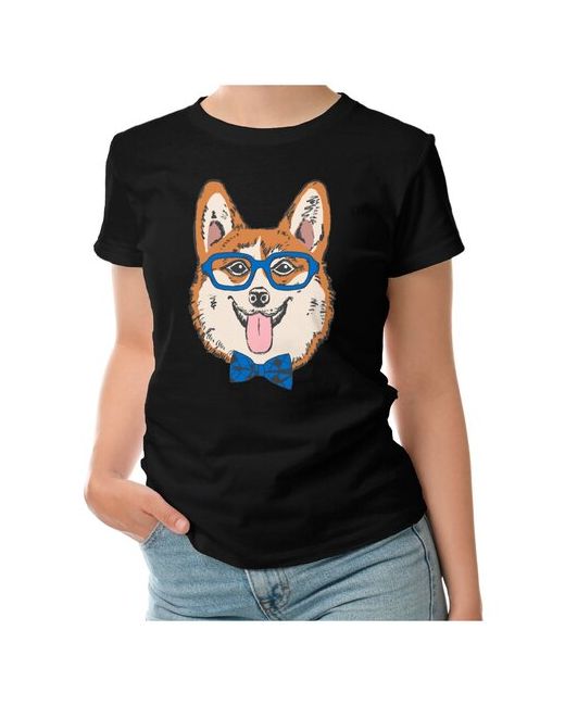 Roly футболка Корги в очках собачка хипстер XL
