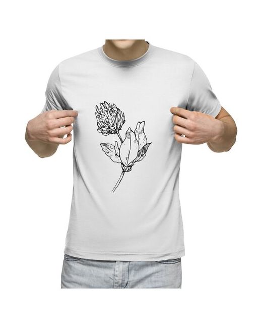 US Basic футболка клевер растение луговой цветок с листьями M