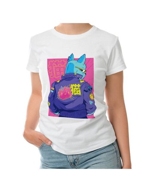 Roly футболка Киберпанк Кот Cyberpunk Cat M