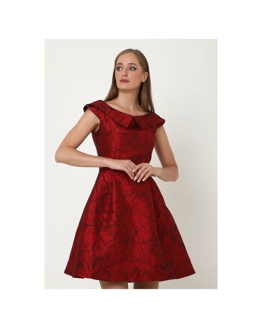 Мадам Т Платье Людовика с пышной юбкой Красного цвета 44 размера
