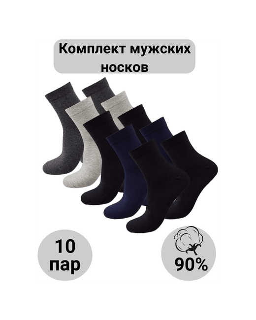 ELISE'S Secret Набор мужских носков Премиум 10 пар разного цвета