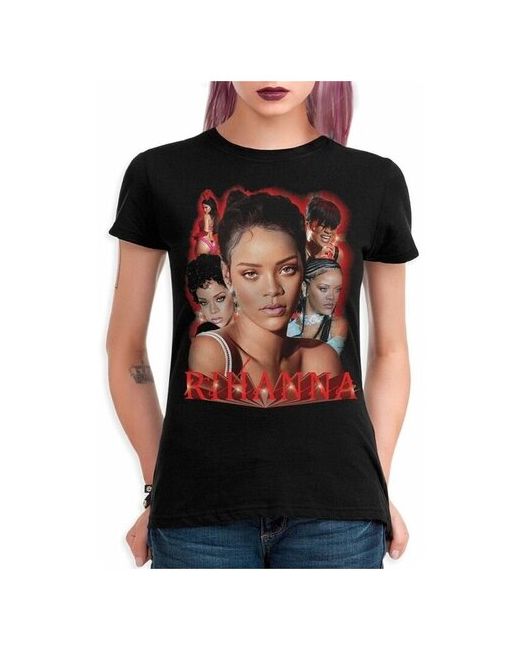 Design Heroes Футболка Рианна Rihanna Черная XL
