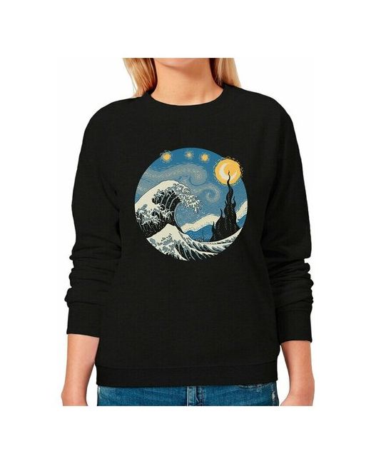 Dream Shirts Свитшот DreamShirts Большая Волна в Звездную Ночь Ван Гог 52
