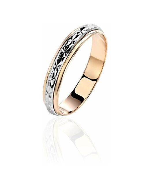 Эстет Обручальное кольцо из двух цветов золота 585 пробы 01О760021