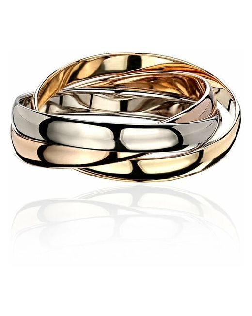 Эстет Обручальное кольцо из трех цветов золота 585 пробы 01О060022
