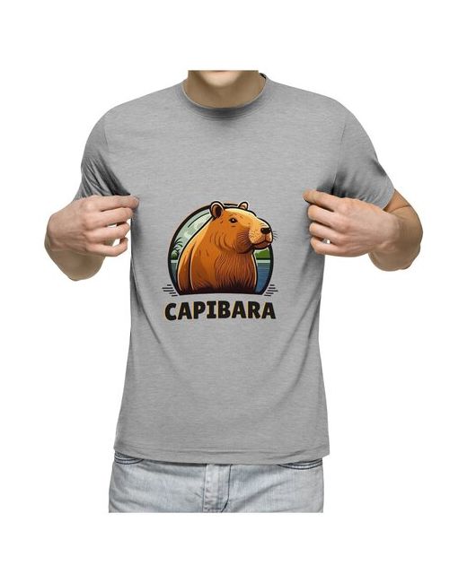 US Basic Мужская футболка Капибара M меланж