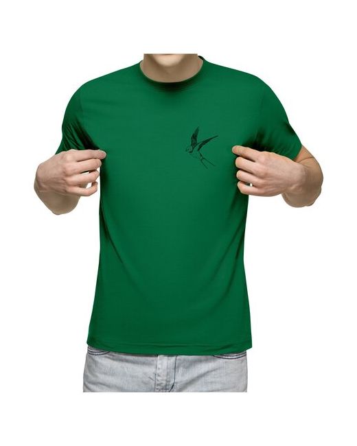 US Basic футболка ласточка графика 2XL меланж
